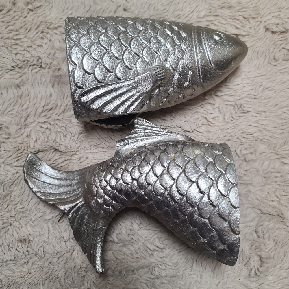 Cast Metal Fish Decorative Fish Tail Clothing Hook And Wall Hanging Fish Head